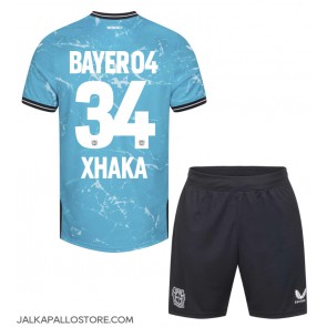 Bayer Leverkusen Granit Xhaka #34 Kolmaspaita Lapsille 2023-24 Lyhythihainen (+ shortsit)